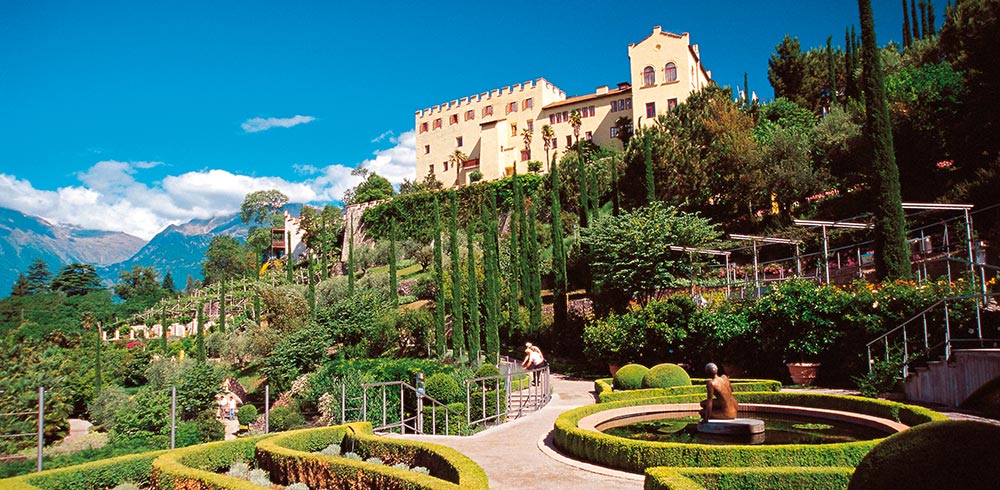 Die botanischen Gärten und das Schloss Trauttmansdorff