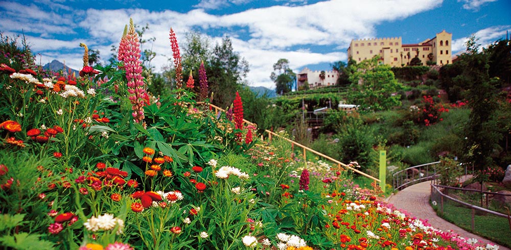 Die botanischen Gärten und das Schloss Trauttmansdorff